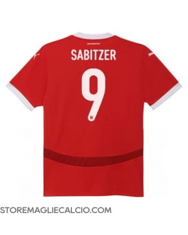 Austria Marcel Sabitzer #9 Maglia Gara Casa Repliche Europei 2024 Donna